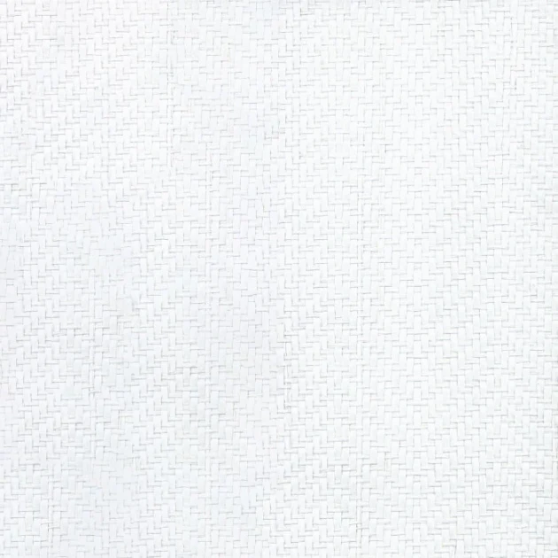 Casamance 71430101 Hikari Kasane Blanc - tapeta strukturalna w jodełkę biała