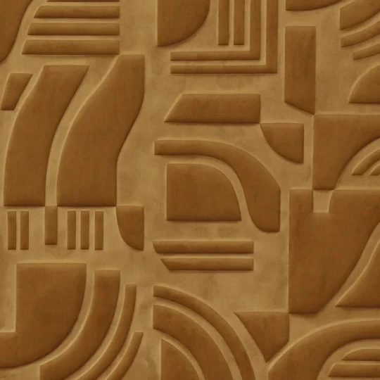 Casamance 71490349 Arcane Ambre - tapeta w trójwymiarowe kształty w kolorze piaskowym