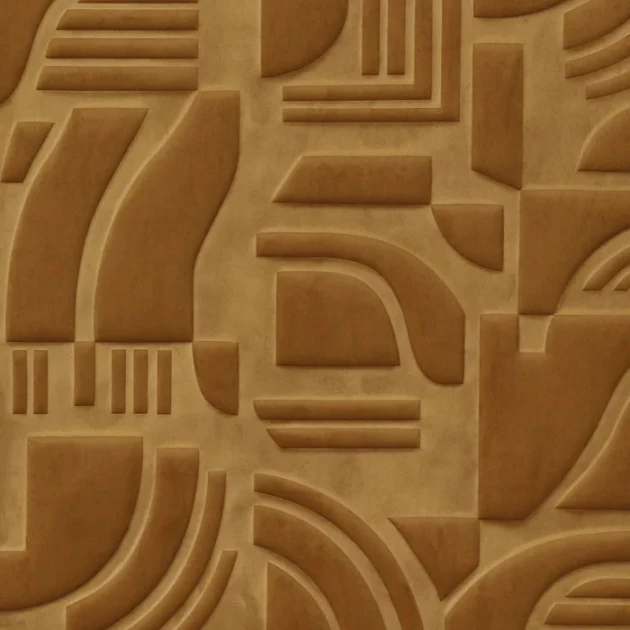 Casamance 71490349 Arcane Ambre - tapeta w trójwymiarowe kształty w kolorze piaskowym