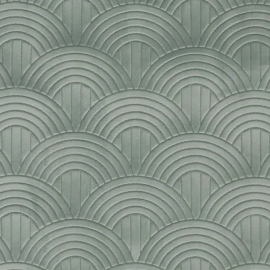 Casamance 71520439 Arcane Volutis Céladon - tapeta art deco w geometryczne palmety seledynowa