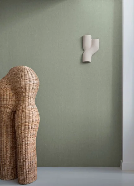 Casamance 71380314 Linora Blanc pétale - tapeta o lnianej strukturze biała