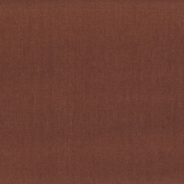 Casamance 71384598 Linora Rouille - tapeta o lnianej strukturze w kolorze rdzy
