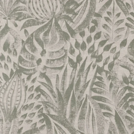 Casamance 71420177 Linora Foliage Céladon - lniana tapeta w roślinny motyw