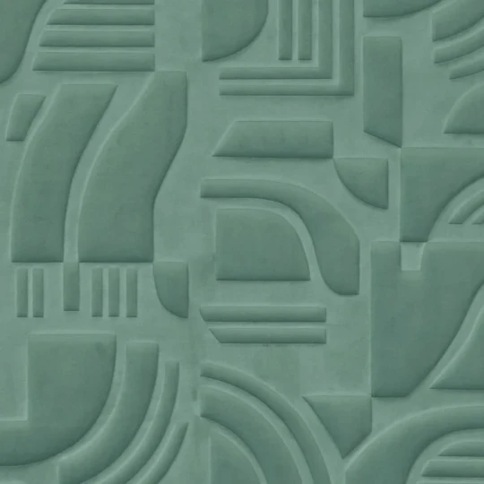 Casamance 71490525 Arcane Céladon - tapeta w trójwymiarowe kształty w kolorze morskim