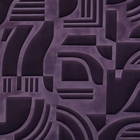 Casamance 71490466 Arcane Aubergine - tapeta w trójwymiarowe kształty fioletowa