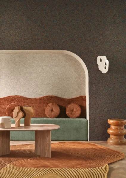 Casamance 71440133 Entreinte Exquis Craie - tapeta strukturalna w kolorze kredy