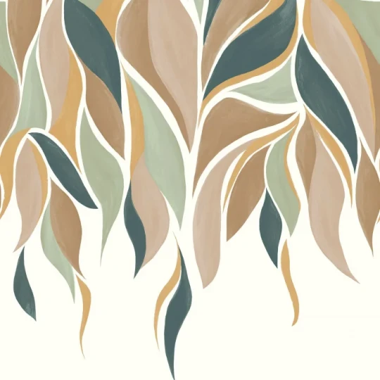 Casamance 76370712 Panoramas 3 Gracilis Amande/mordoré - mural w roślinny motyw