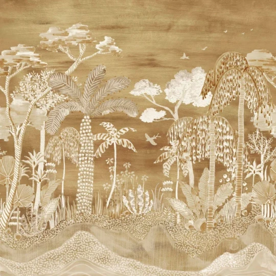 Casamance 76431936 Panoramas 3 Nosara Mordoré - mural w egzotyczny las