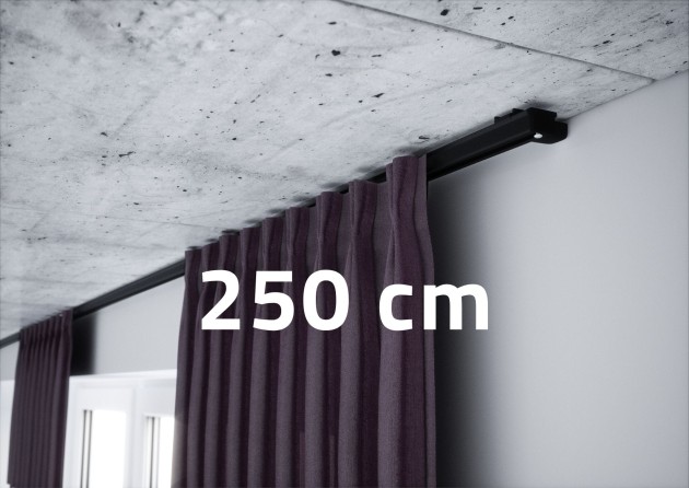 Szyna karniszowa pojedyncza Creativa ZS-250 Czarna Easywave Square 60% 8cm WS-60