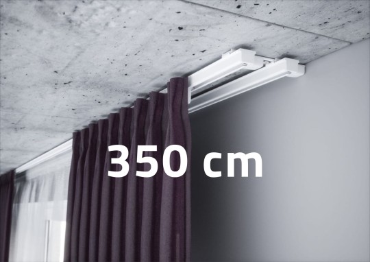 Szyna karniszowa podwójna Creativa ZS2-350/2 Biała Easywave Square 80% 6cm WS-80