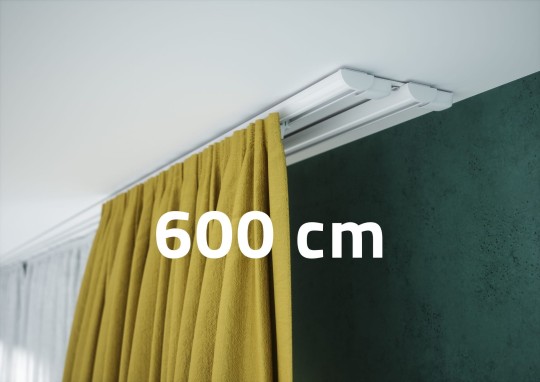 Szyna karniszowa podwójna Creativa ZD2-600/2 Biała Easywave Square 80% 6cm WS-80