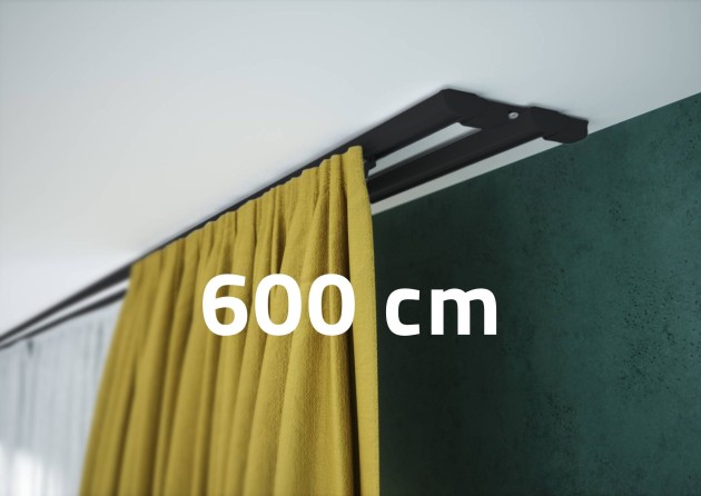 Szyna karniszowa podwójna Creativa ZD2-600/2 Czarna