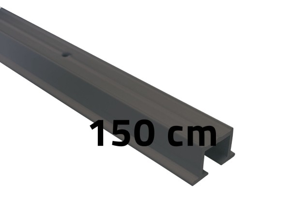 Szyna karniszowa podtynkowa pojedyncza Creativa PS-150 Czarna