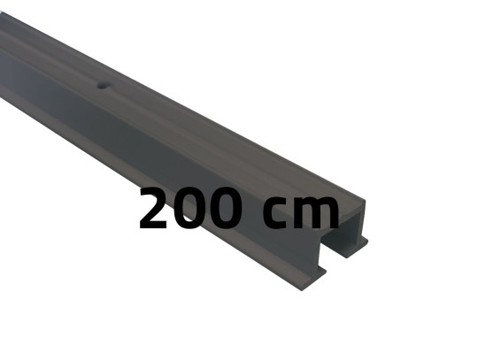 Szyna karniszowa podtynkowa pojedyncza Creativa PS-200 Czarna