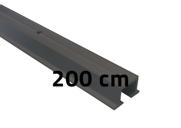 Szyna karniszowa podtynkowa pojedyncza Creativa PS-200 Czarna