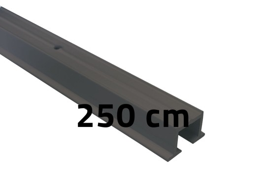 Szyna karniszowa podtynkowa pojedyncza Creativa PS-250 Czarna