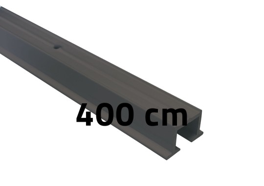 Szyna karniszowa podtynkowa pojedyncza Creativa PS-400/2 Czarna