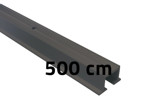 Szyna karniszowa podtynkowa pojedyncza Creativa PS-500/2 Czarna