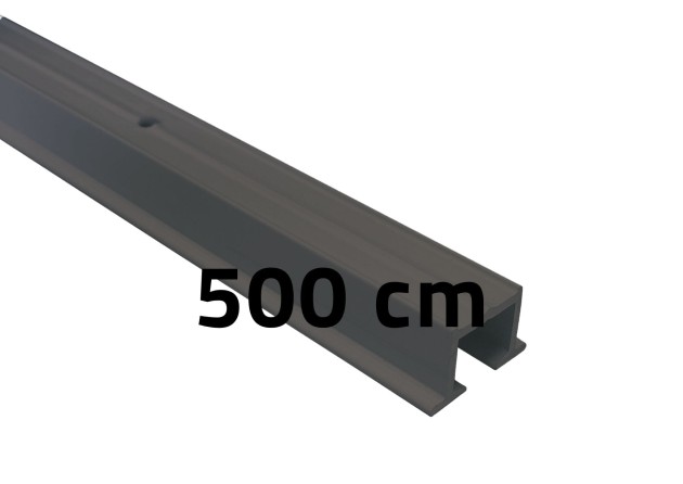 Szyna karniszowa podtynkowa pojedyncza Creativa PS-500/2 Czarna