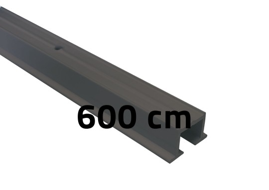 Szyna karniszowa podtynkowa pojedyncza Creativa PS-600/2 Czarna