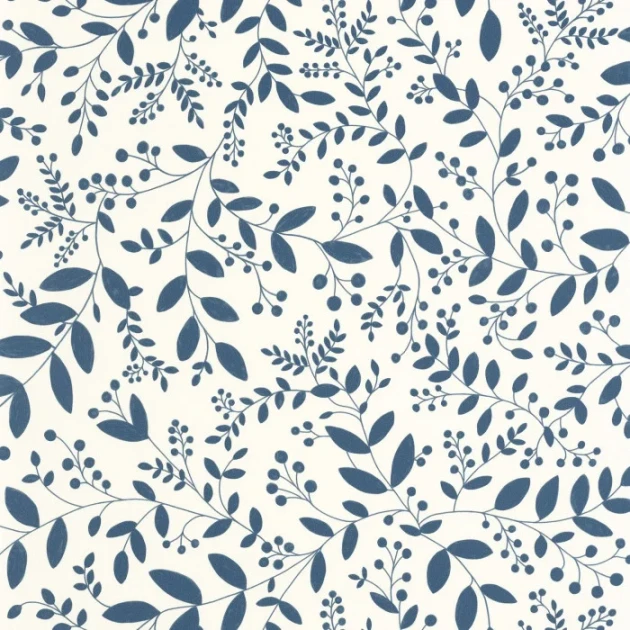 Caselio 105340634 Green Life 2 Sympathy Bleu indigo - tapeta w małe liście