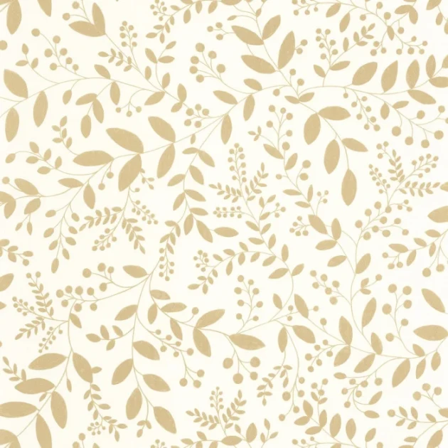 Caselio 105340212 Green Life 2 Sympathy Blanc or - tapeta w małe liście