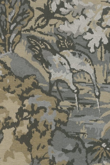 Arte 90516 Boutique Riverbank Ombre - tapeta o malowniczym wzorze brzegu rzeki z japońskim żurawiem