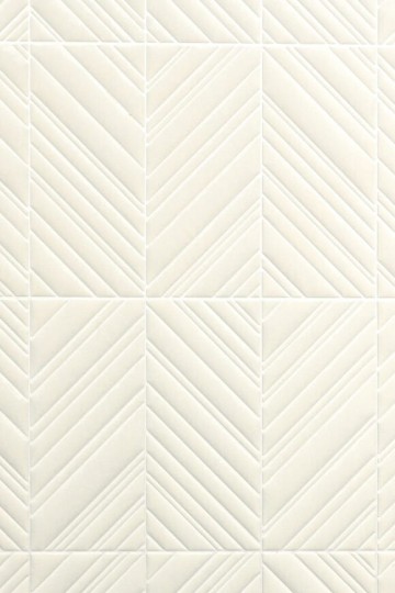 Arte 72513 Kanso Iki Ecru - tapeta aksamitna w trójwymiarowy wzór płytek z jodełką