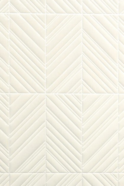 Arte 72513 Kanso Iki Ecru - tapeta aksamitna w trójwymiarowy wzór płytek z jodełką