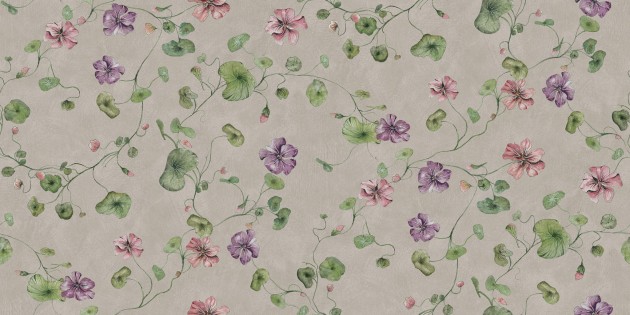 Boras Tapeter Studio 9578W My Feldt Violetta - mural w kwiaty nasturcji