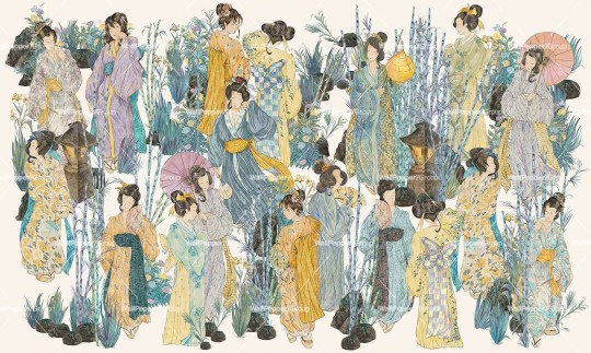 Wallpepper GA-01-B 2024 Kimono - mural w japoński motyw