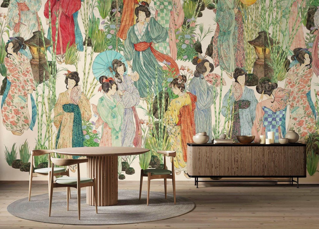 Wallpepper GA-01-C 2024 Kimono - mural w japoński motyw