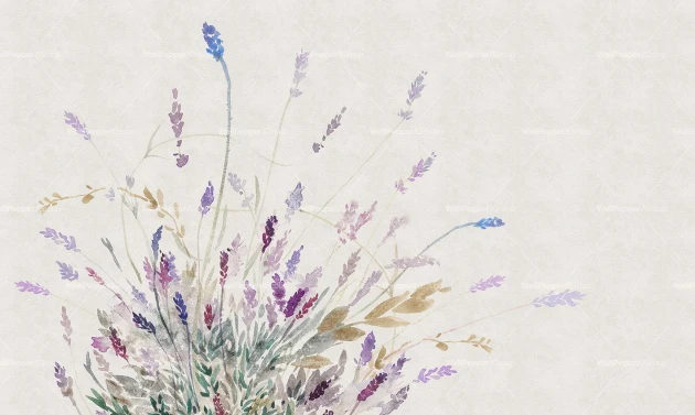 Wallpepper MD-13-A 2024 Fiori di lavanda - mural z roślinnym motywem