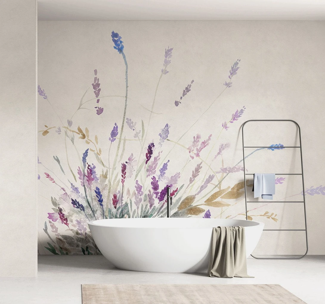 Wallpepper MD-13-B 2024 Fiori di lavanda - mural z roślinnym motywem