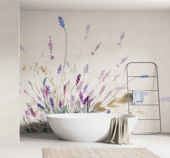 Wallpepper MD-13-B 2024 Fiori di lavanda - mural z roślinnym motywem