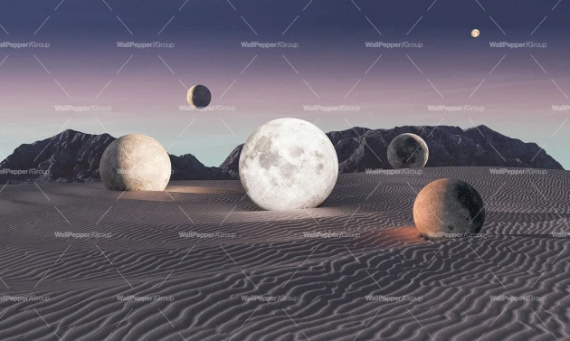 Wallpepper LP-03-B 2024 Lunare - mural w planety