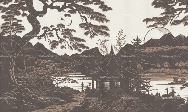 Wallpepper SB-01-A 2024 Pagoda - mural w japoński krajobraz