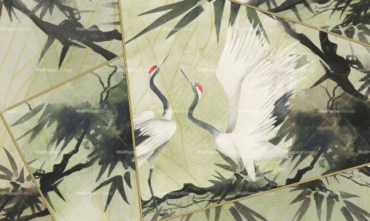 Wallpepper WP-142-A 2024 Matcha heron - mural w żurawie