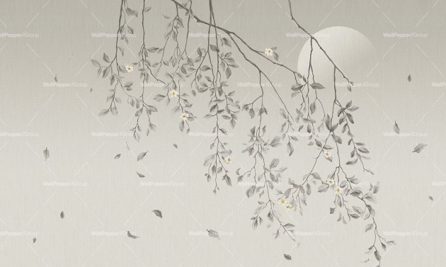 Wallpepper ACG-54-C 2024 Gentle Breeze - mural w księżyc i drzewo