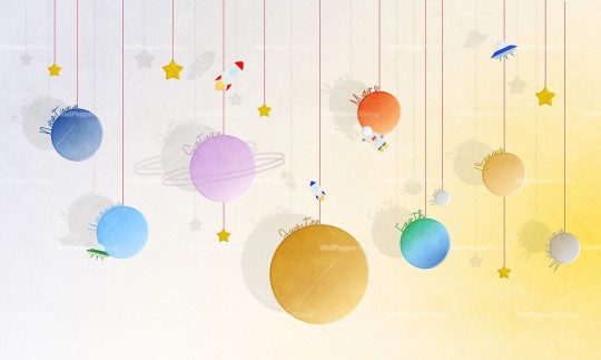 Wallpepper WP-109-A 2024 Space bubbles - mural dla dzieci w planety