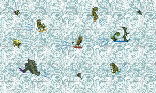 Wallpepper WP-145-A 2024 Surf dino - mural dla dzieci w dinozaury