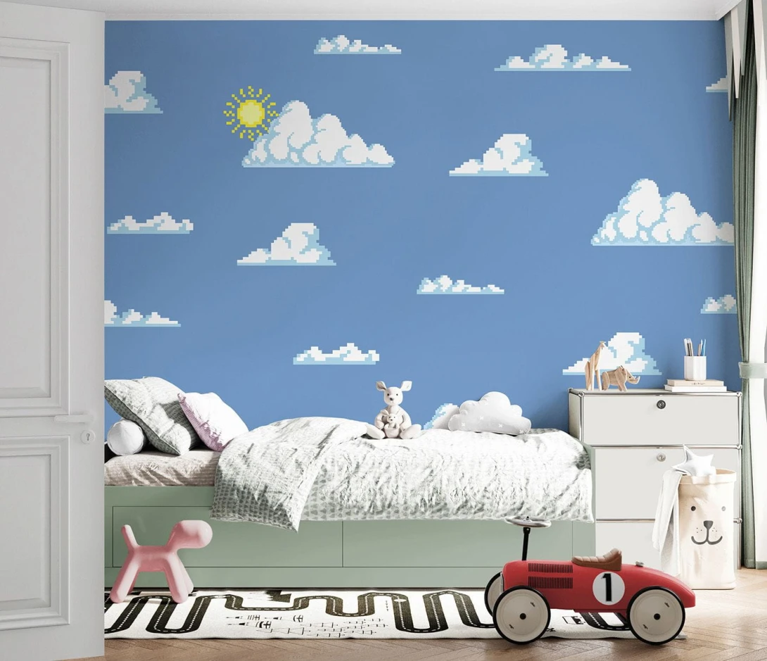 Wallpepper WP-147-A 2024 Cloudy pixel - mural dla dzieci w chmury