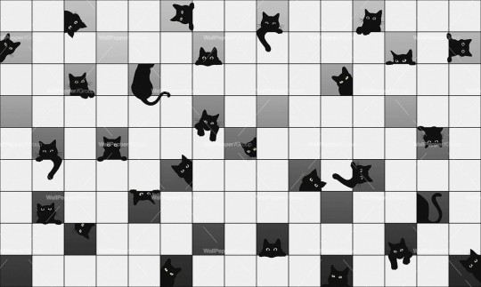 Wallpepper WP-144-A 2024 Meow - mural w czarne koty