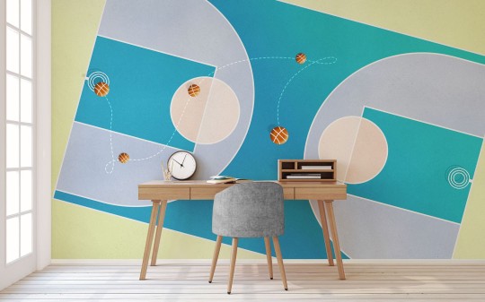 Wallpepper WP-126-A 2024 Basket Ballet - mural dla dzieci w boisko do kosza