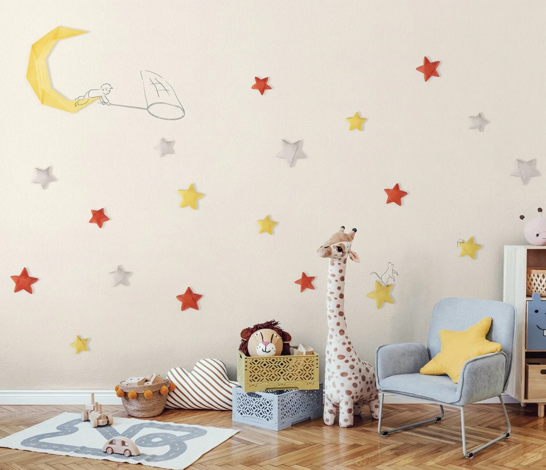 Wallpepper WP-149-A 2024 Twinkle Twinkle - mural dla dzieci w gwiazdy i księżyc