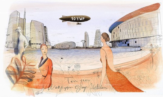 Wallpepper AS-29-TY-A 2024 Gae Aulenti - mural w pejzaż miejski
