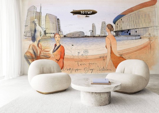Wallpepper AS-29-TY-A 2024 Gae Aulenti - mural w pejzaż miejski