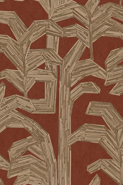 Arte 81500 Lanai Kailua Red Baron - tapeta w palmy z rattanu