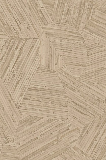 Arte 81512 Lanai Mauna Warm Grey - tapeta geometryczna imitująca rattan