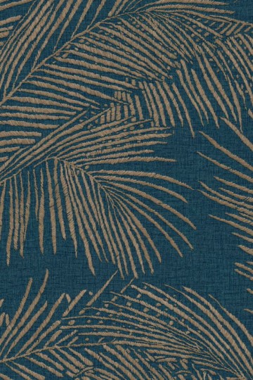 Arte 81530 Lanai Maui Prussian Blue - tapeta w liście palmy z rafii